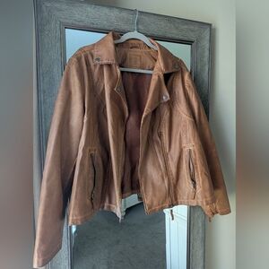 Max Studio Tan Leather Jacket